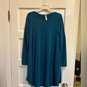 Teal swing dress, size S